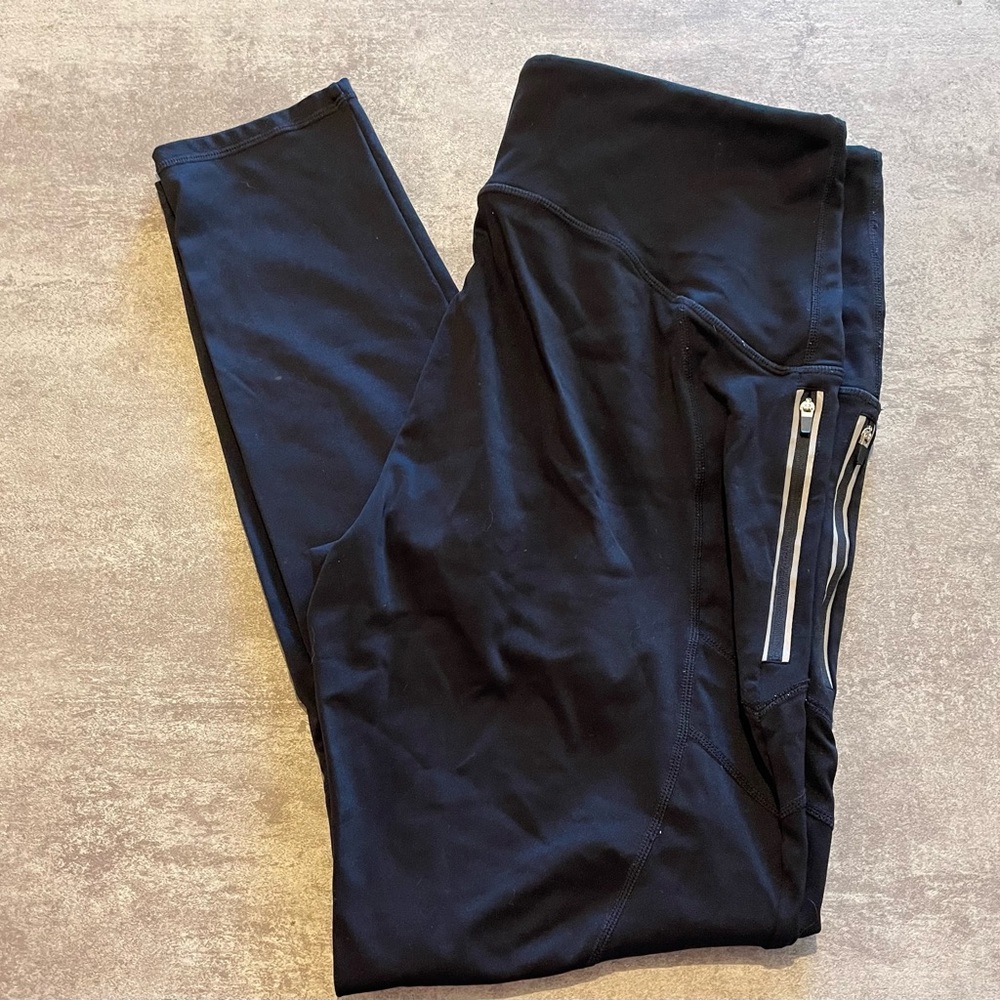 Fabletics Black Motions 365 Leggings, Size XL